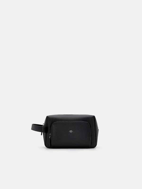 Embossed Leather Pouch - Black