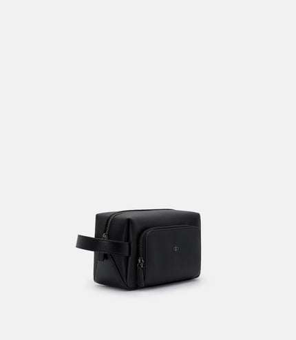 Embossed Leather Pouch - Black
