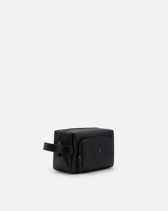 Embossed Leather Pouch - Black