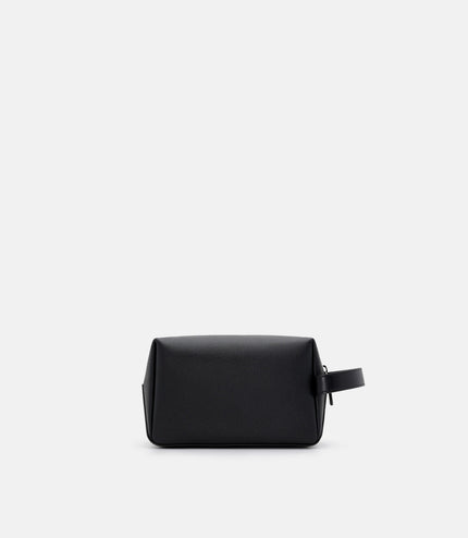 Embossed Leather Pouch - Black