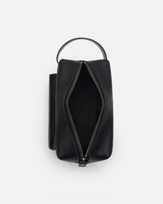 Embossed Leather Pouch - Black