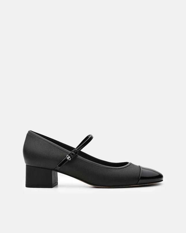 Claude Leather Mary Jane Pumps - Black