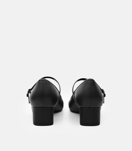 Claude Leather Mary Jane Pumps - Black