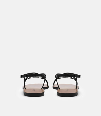Hitch Ankle Strap Sandals - Black