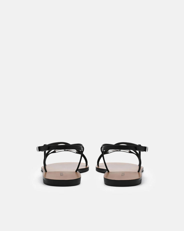 Hitch Ankle Strap Sandals - Black