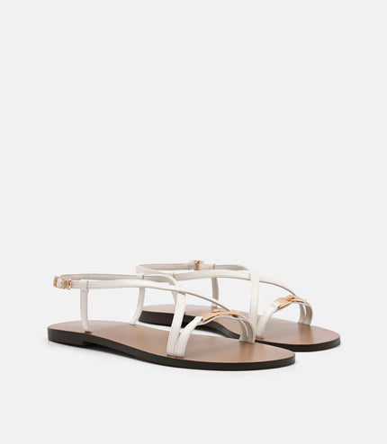Hitch Ankle Strap Sandals - Chalk