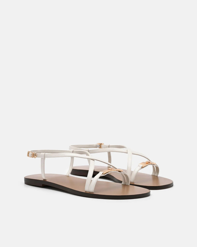 Hitch Ankle Strap Sandals - Chalk