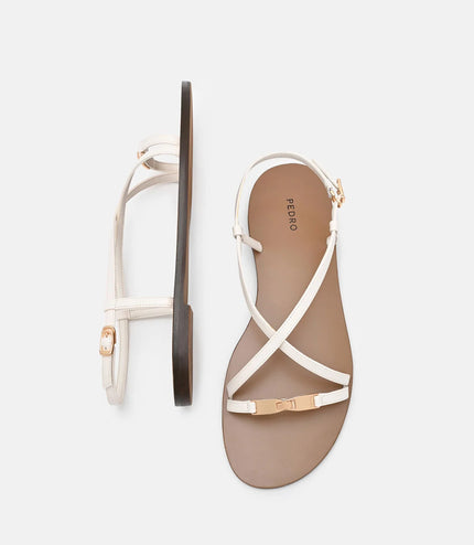 Hitch Ankle Strap Sandals - Chalk