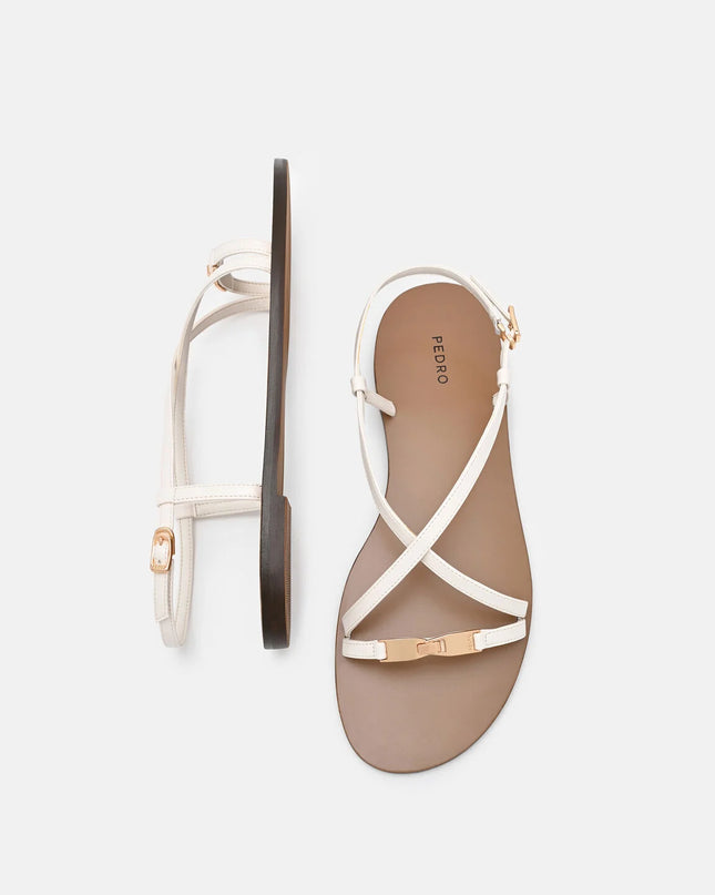 Hitch Ankle Strap Sandals - Chalk