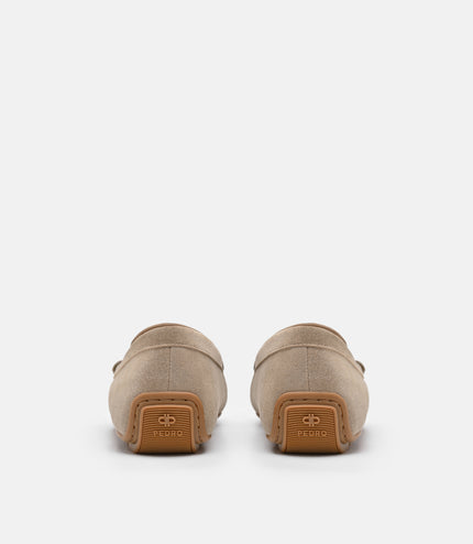 Leather Icon Driving Shoes - Taupe