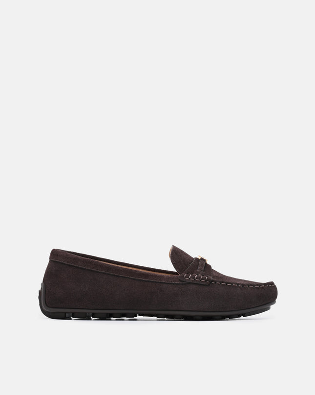 Leather Icon Driving Shoes - Dark Brown
