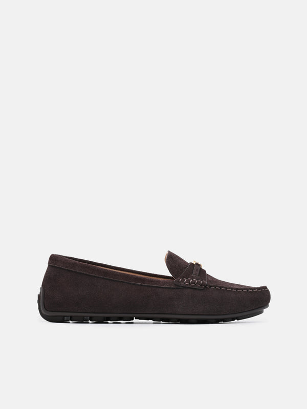 Leather Icon Driving Shoes - Dark Brown