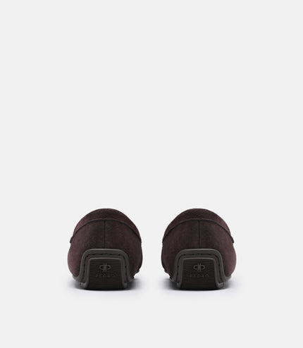 Leather Icon Driving Shoes - Dark Brown