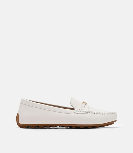 Leather Icon Driving Shoes - Chalk
