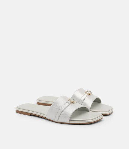 Leather Sandals - Silver