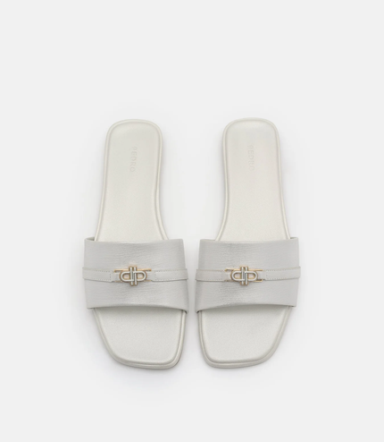 Leather Sandals - Silver