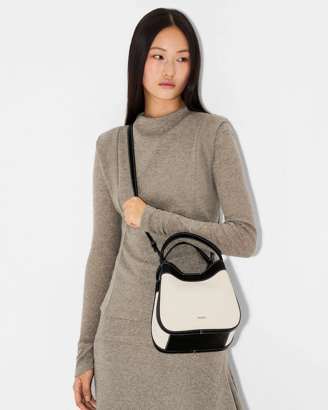 Dana Canvas Bucket Bag - Black Canvas