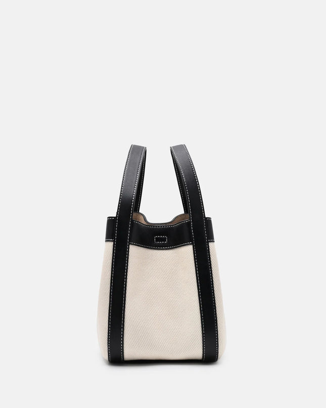 Dana Canvas Bucket Bag - Black Canvas