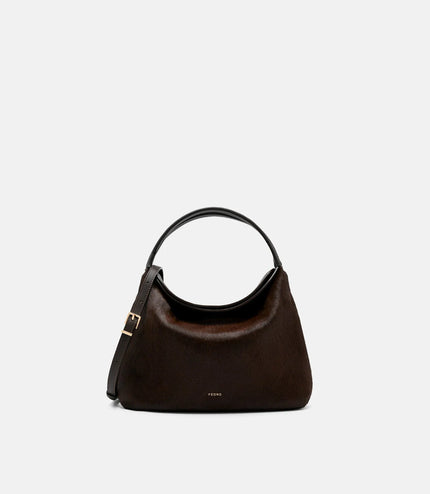 Leather Hobo Bag - Dark Brown