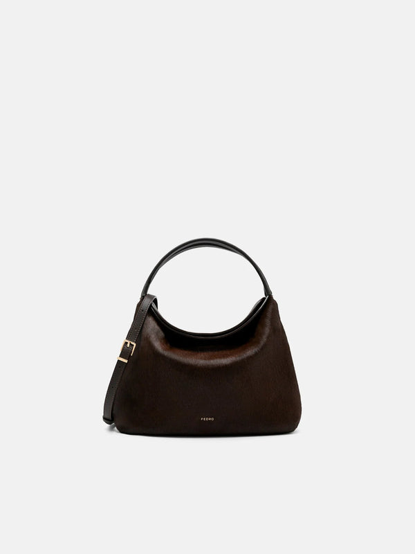 Leather Hobo Bag - Dark Brown