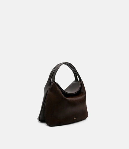 Leather Hobo Bag - Dark Brown