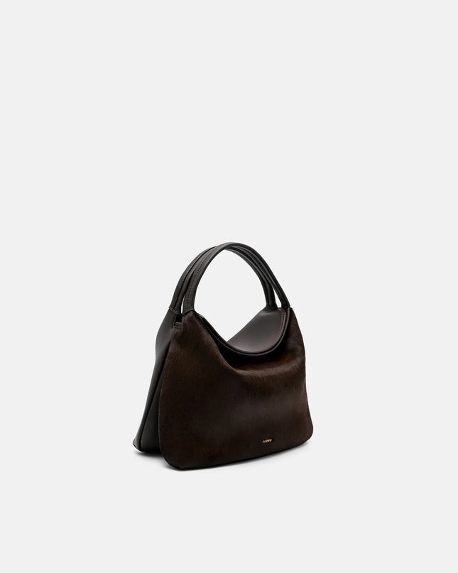 Leather Hobo Bag - Dark Brown