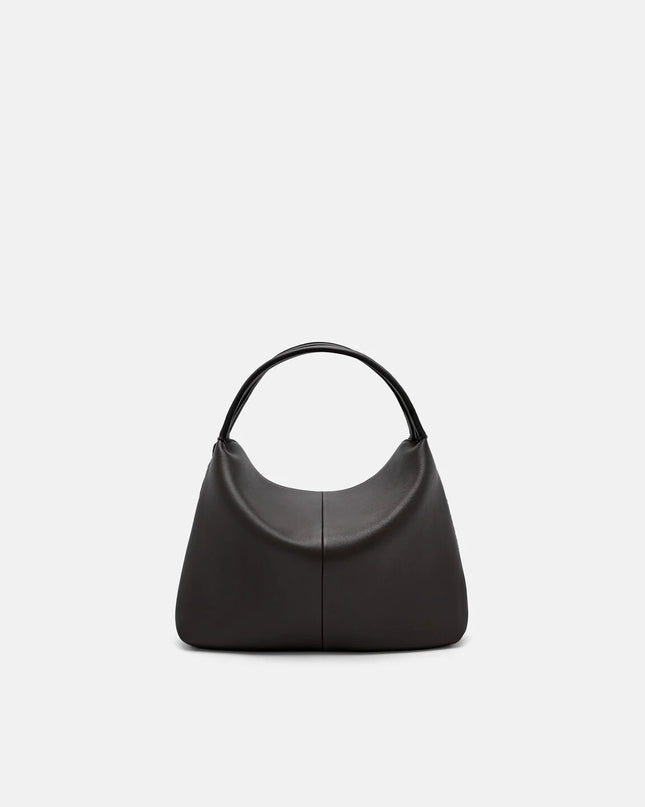 Leather Hobo Bag - Dark Brown