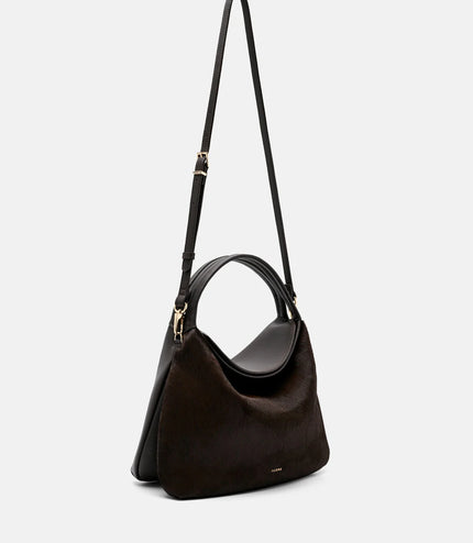 Leather Hobo Bag - Dark Brown