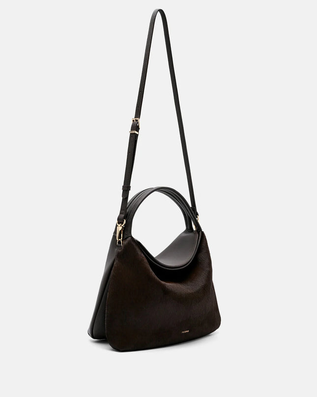 Leather Hobo Bag - Dark Brown