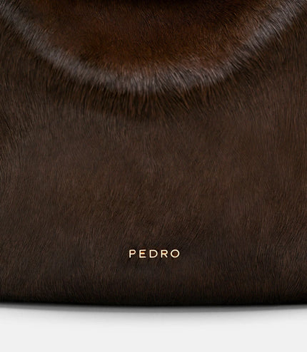Leather Hobo Bag - Dark Brown