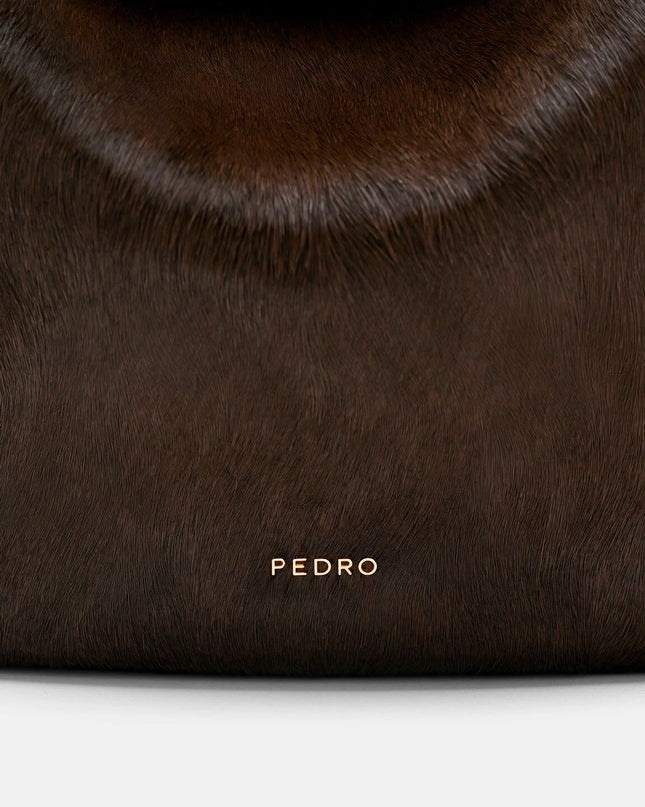 Leather Hobo Bag - Dark Brown