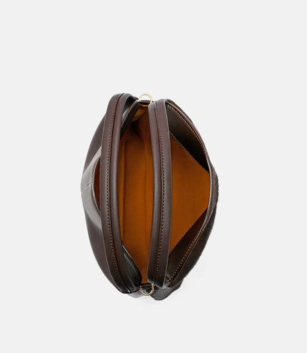 Leather Hobo Bag - Dark Brown