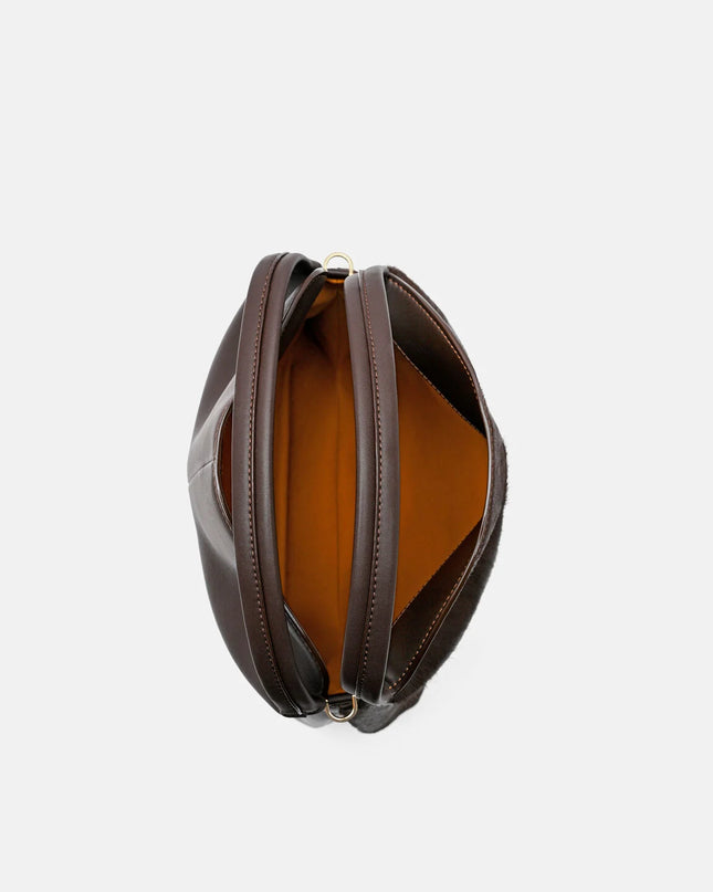 Leather Hobo Bag - Dark Brown