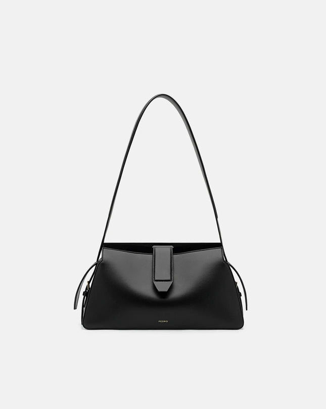 Geometric Shoulder Bag - Black
