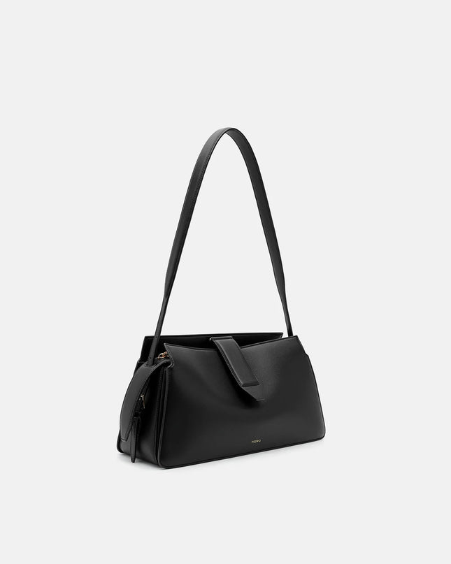 Geometric Shoulder Bag - Black