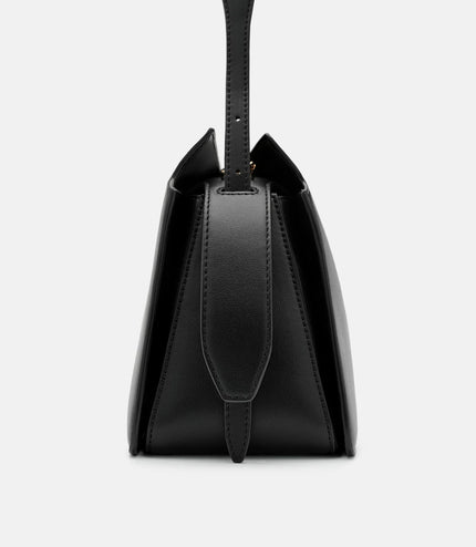 Geometric Shoulder Bag - Black