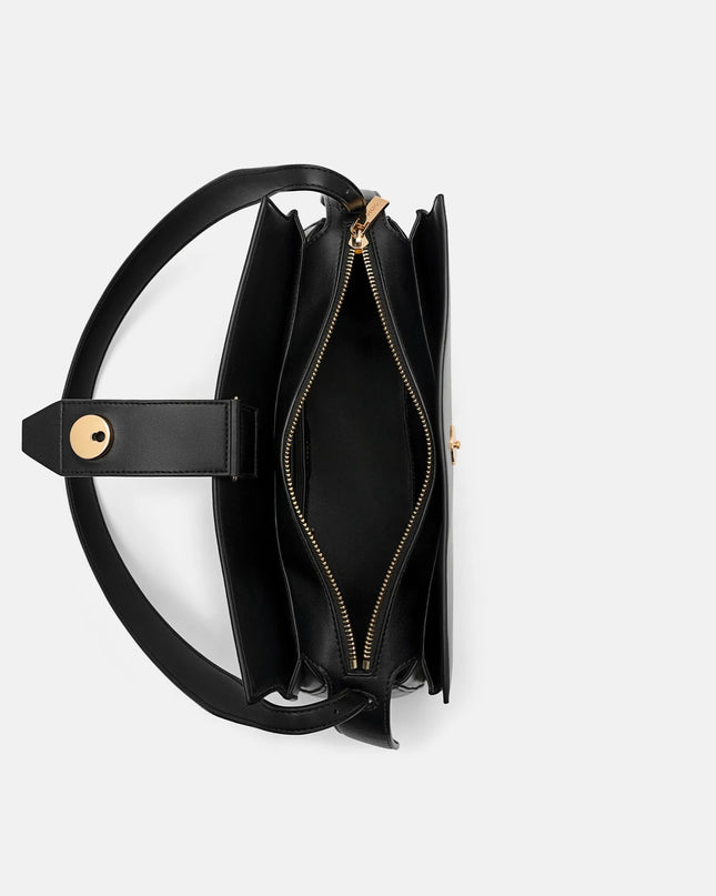 Geometric Shoulder Bag - Black