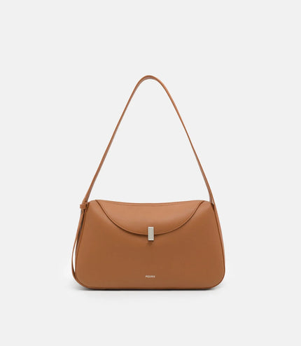 Leather Shoulder Bag - Cognac