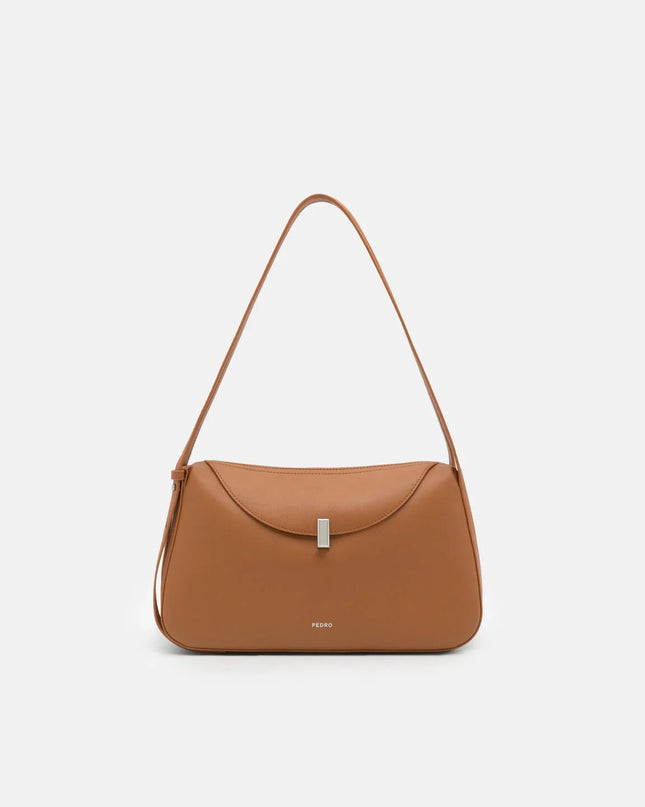 Leather Shoulder Bag - Cognac
