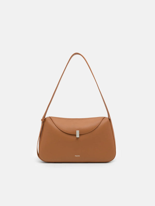 Leather Shoulder Bag - Cognac