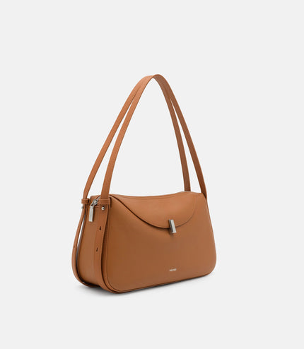 Leather Shoulder Bag - Cognac