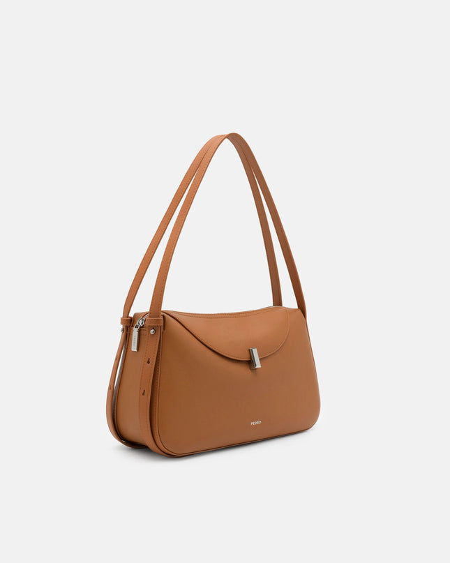 Leather Shoulder Bag - Cognac