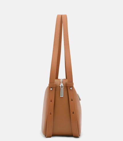 Leather Shoulder Bag - Cognac