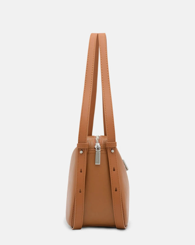 Leather Shoulder Bag - Cognac