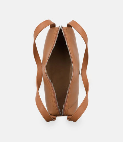 Leather Shoulder Bag - Cognac