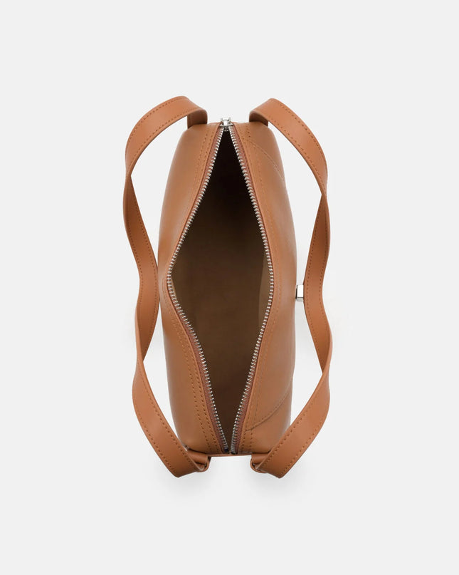 Leather Shoulder Bag - Cognac