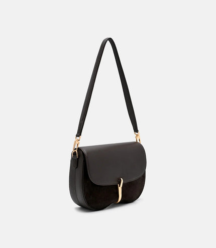 Mount Calf Hair Shoulder Bag - Dark Brown Pony