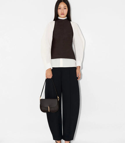 Mount Calf Hair Shoulder Bag - Dark Brown Pony