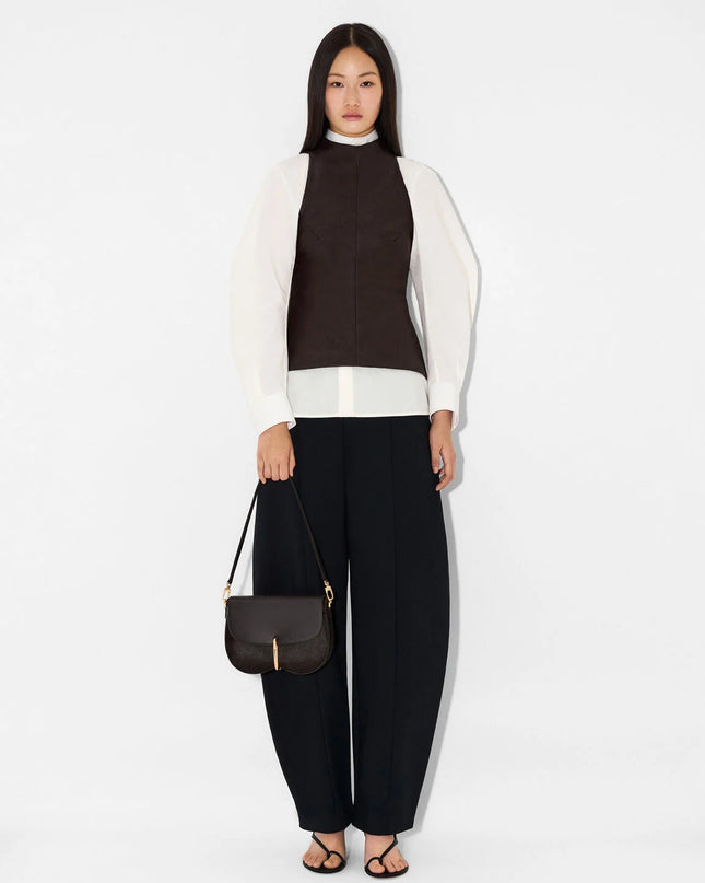 Mount Calf Hair Shoulder Bag - Dark Brown Pony
