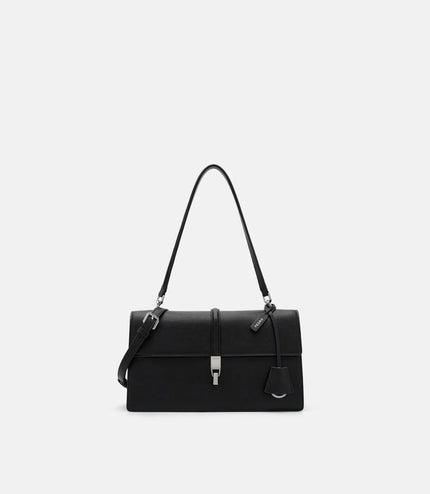Hitch Flap Shoulder Bag - Black
